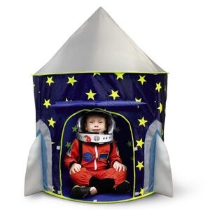 COPY - Aldi Bee Happy Pop-up Play house Spaceship theme in Silver & Blue